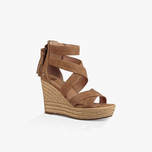 Ugg Raquel Platform Women Wedges Brown (9350EALCS)